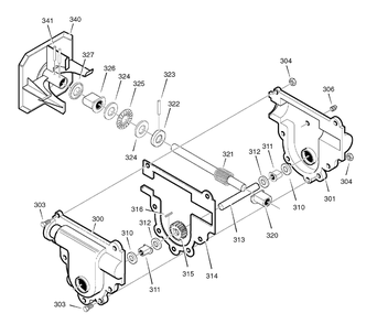 Gear Case Diagram and Parts List for 624650X16B-ST6524 2007 Briggs and Stratton Snow Blower